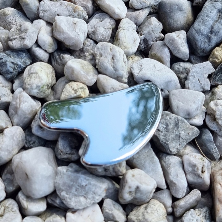 GUA SHA MASAŻER DO TWARZY PŁYTKA DO MASAŻU METAL STAL CHIRURGICZNA