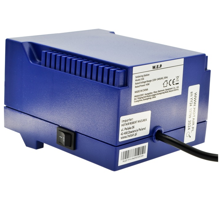 Stacja lutownicza kolbowa grotowa HOTAIR WEP 936 60W 480C ESDSAFE 900m
