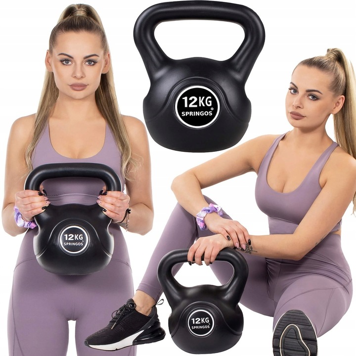KETTLEBELL DO ĆWICZEŃ 12 kg KULA KETLE HANTLA FITNESS ABS HANTEL CIĘŻAR