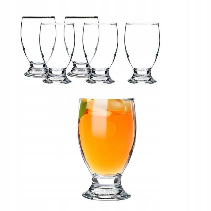 Zestaw szklanek CAPRI 300ml komplet 6 sztuk na wodę napoje desery