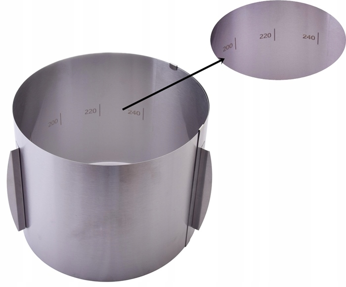 Rant do tortu 17cm regulowany 16-30 obręcz tortownica + 2X SPINKA GRATIS