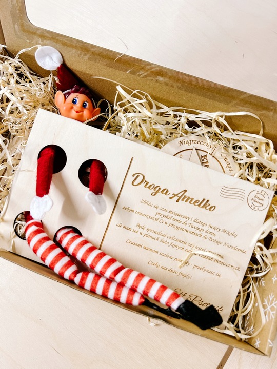 PERSONALIZOWANY LIST POWITALNY OD ELFA PSOTNIKA IMIĘ DZIECKA ELF ON SHELF