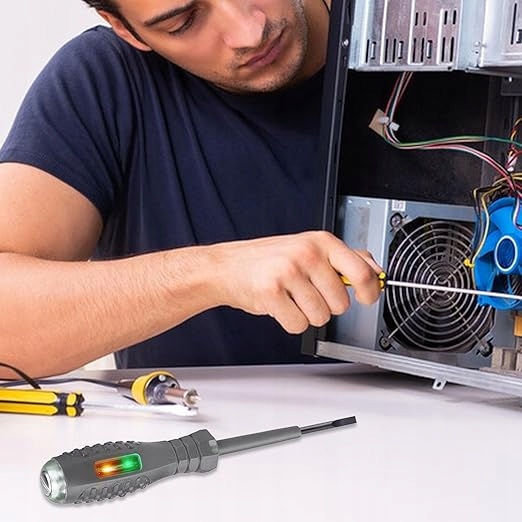 ŚRUBOKRĘT PROBÓWKA PRÓBNI NEONÓWKA TESTER PRĄDU NAPIĘCIA 12-240V diody