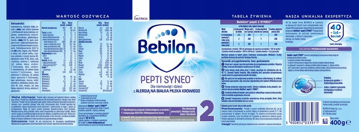 Bebilon Pepti 2 SYNEO z DHA 400g