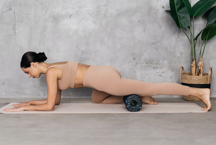 Zestaw wałek do masażu ćwiczeń roller piłka duoball 3 elementy EPP REBEL