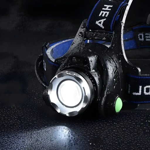 LATARKA CZOŁOWA LED ZOOM XML-T6 CREE LAMPKA CZOŁÓWKA ŁADOWARKA + AKUMULATOR