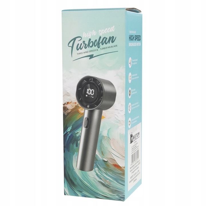 WENTYLATOR WIATRAK MINI WIATRACZEK RĘCZNY PODRÓŻNY PLAŻOWY PRZENOŚNY