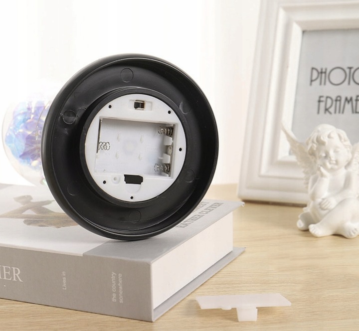 WIECZNA RÓŻA W SZKLE LED PREZENT NA DZIEŃ BABCI KOBIET WALENTYNKI GRAWER