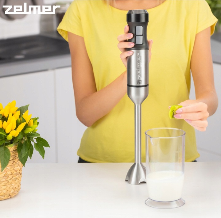 BLENDER RĘCZNY ZELMER KUCHENNY WIELOFUNKCYJNY MIKSER ROBOT TURBO 1800W