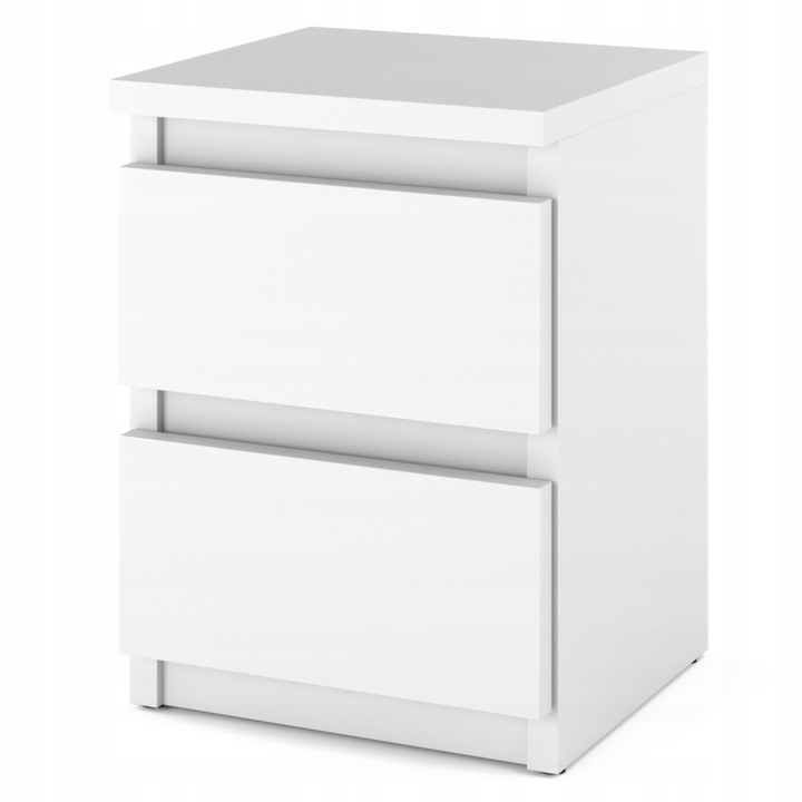 szafka nocna biała loft 30 cm, stolik nocny, nakastlik 2 szuflady