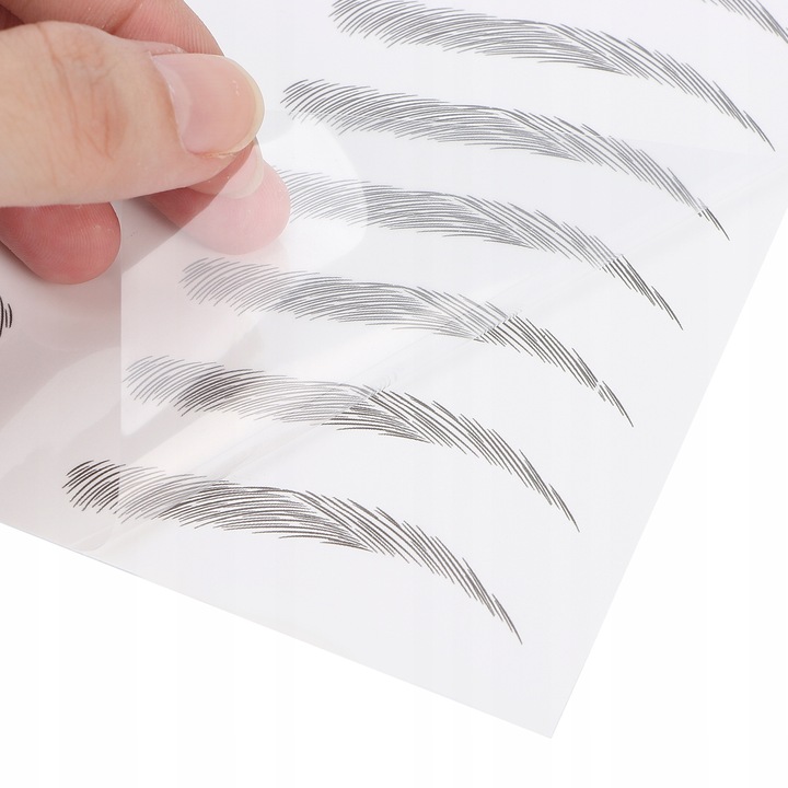 WODOODPORNE TATUAŻ NA BRWI NAKLEJKI 10 PAR CZARNE