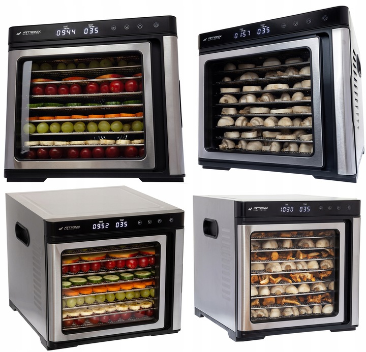 SUSZARKA SPOŻYWCZA DO GRZYBÓW OWOCÓW WARZYW ZIÓŁ TIMER LCD STALOWA 9