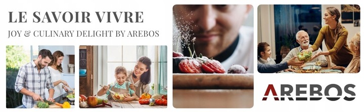 Arebos - Płyta gazowa | Szkło | Kuchenka 4 palnikowa