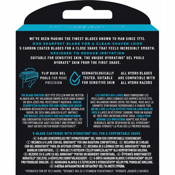 Wilkinson Hydro 5 Regular do golenia wkłady, nożyki 12 szt.