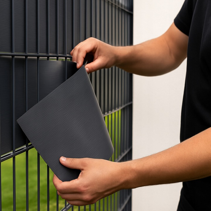 TAŚMA OGRODZENIOWA SZARA 19 cm x 35 m OSŁONA NA PŁOT OGRODZENIE