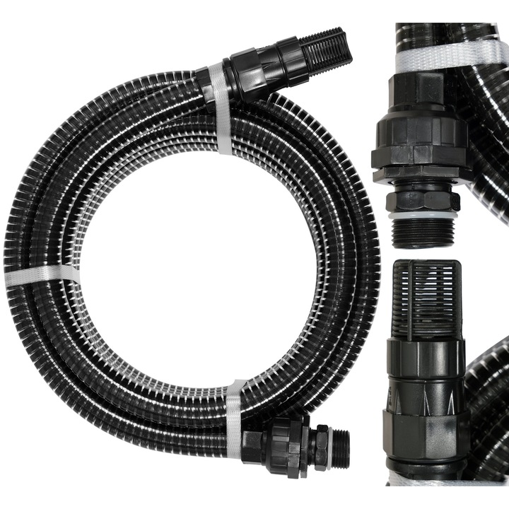 WĄŻ SSĄCY Z ZAWOREM ZWROTNYM I SITKIEM DO POMP I HYDROFORÓW 5m 1'' FLO