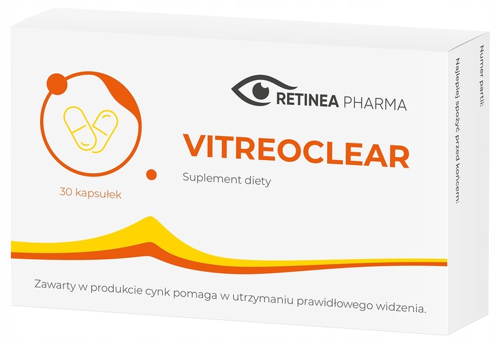 VITREOCLEAR wzrok cynk witamina C 30 kapsułek