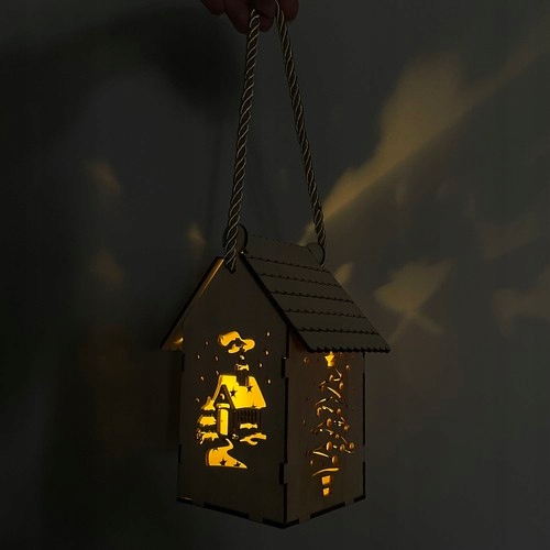 LED Lampion Adwentowy Drewniany Roraty Latarenka Dekoracja Świąteczna