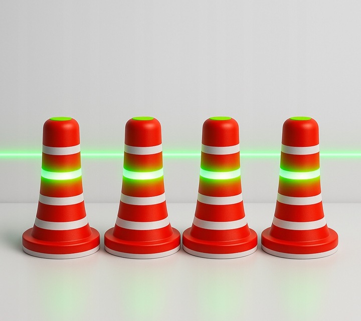 Pionki znaczniki do poziomowania laserowego szafek blatów mebli Laser