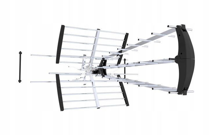 ANTENA DVBT2 DO TELEWIZJI NAZIEMNEJ COMBO 4K LTE MUX8 WZMACNIACZ ZESTAW 2TV