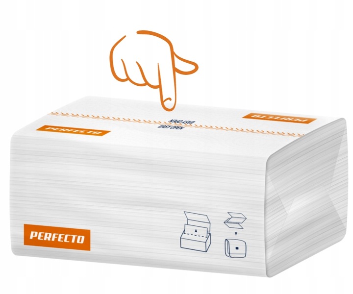 RĘCZNIK PAPIEROWY ZZ BIAŁY CELULOZA 2W Gruby Chłonny Perfecto Easy Open