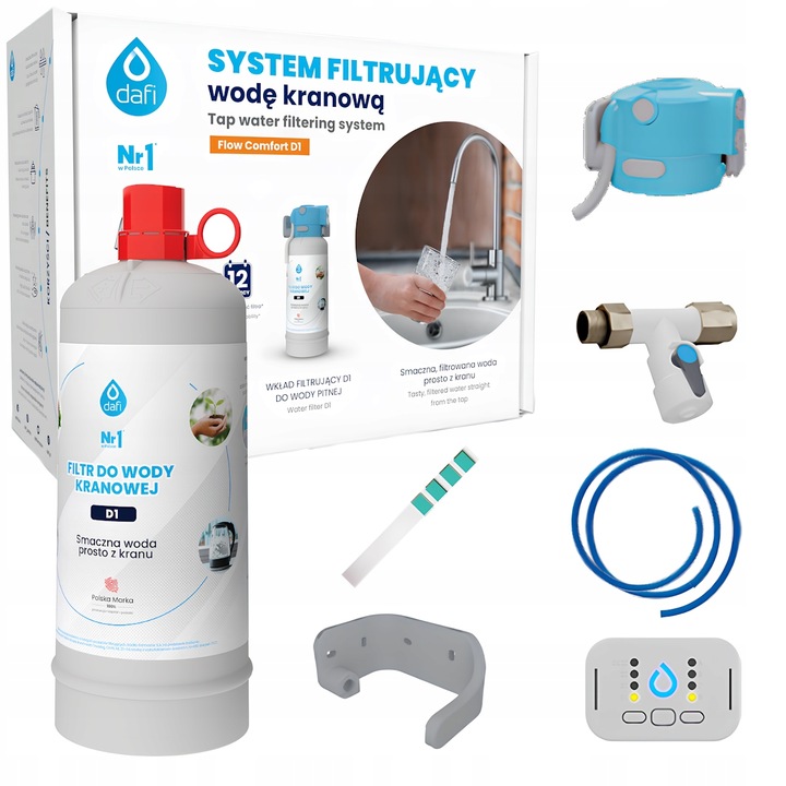 System filtrujący wodę kranową zestaw startowy Dafi Flow Comfort D1