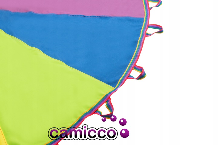 CHUSTA animacyjna 3m spadochron animacyjny dla dzieci tęczowa PROFESJONALNA