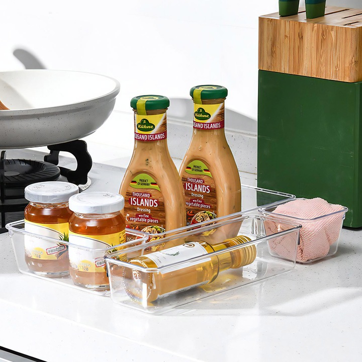 ORGANIZERY DO SZUFLADY NA PRZYBORY KOSMETYKI PRZEZROCZYSTE ZESTAW 25