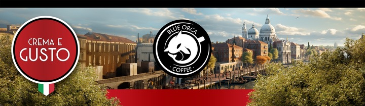 Kawa ziarnista 1kg LA STORIA CREMA E GUSTO Świeżo Palona Blue Orca +