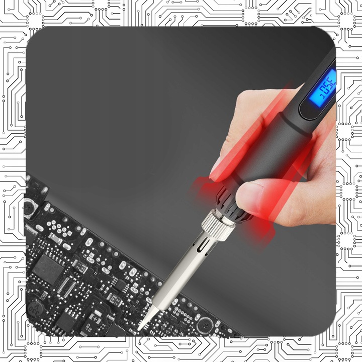 MOCNA LUTOWNICA OPOROWA KOLBOWA LCD STACJA LUTOWNICZA 60W 900M Z