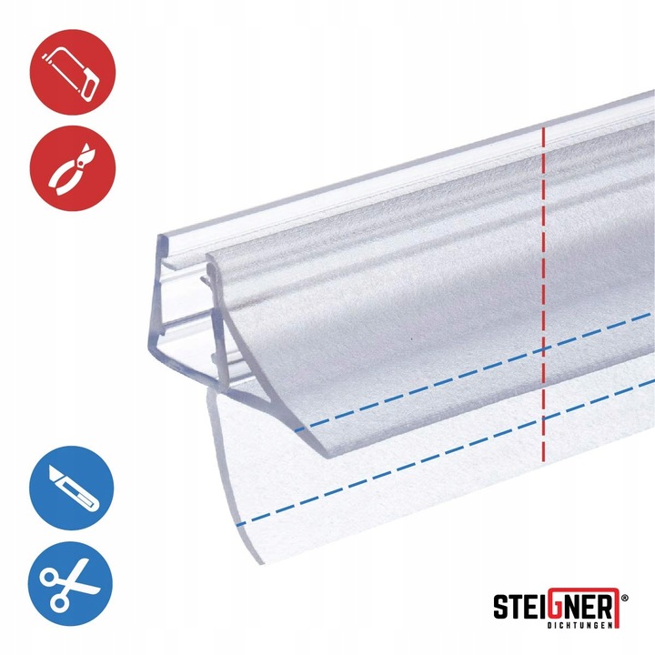 Uszczelka kabiny prysznicowej 90cm 6 7 8 mm UK09
