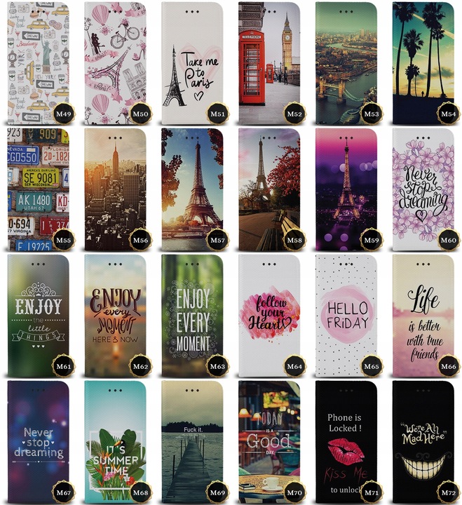 Etui do Samsung Galaxy M13 / M23 5G +Szkło WZORY