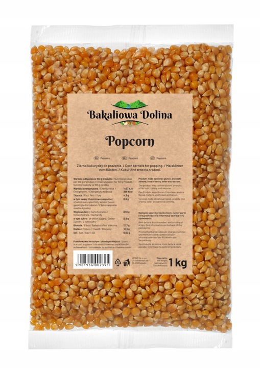 POPCORN 10 KG ZIARNO KUKURYDZA DO PRAŻENIA BEZ SOLI WYSOKA JAKOŚĆ PRZEKĄSKI