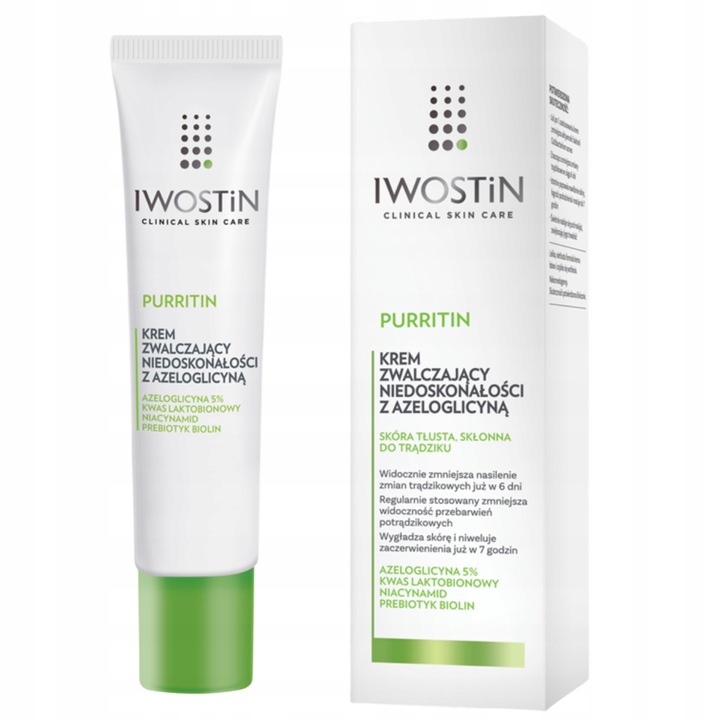 IWOSTIN PURRITIN KREM DO TWARZY DZIEŃ/NOC AZG NA NIEDOSKONAŁOŚCI DERMO