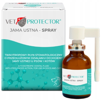 JM SANTE VET PROTECTOR JAMA USTNA – SPRAY dla psa i kota 30 ml