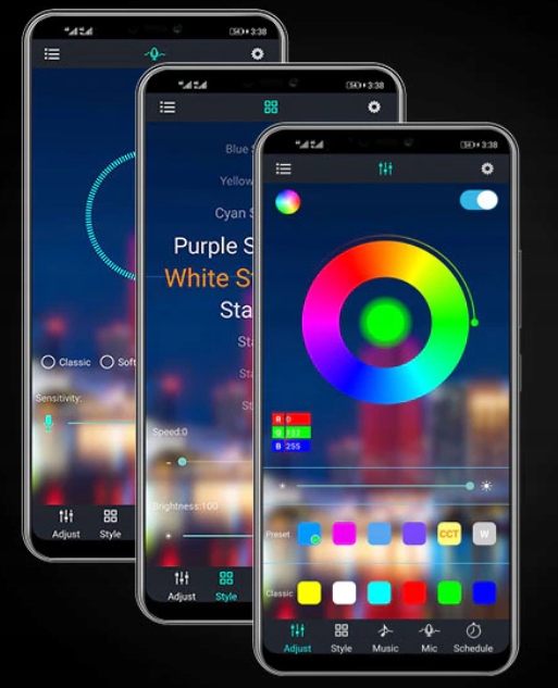 Taśma LED 6M RGB 5050 Bluetooth APLIKACJA MOBILNA Pilot Czujnik Muzyki