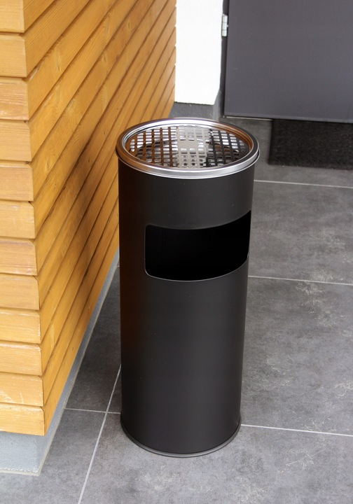 POPIELNICZKA ZEWNĘTRZNA STOJĄCA KOSZ NA ŚMIECI 12 L ŚMIETNIK POPIELNICA 2w1