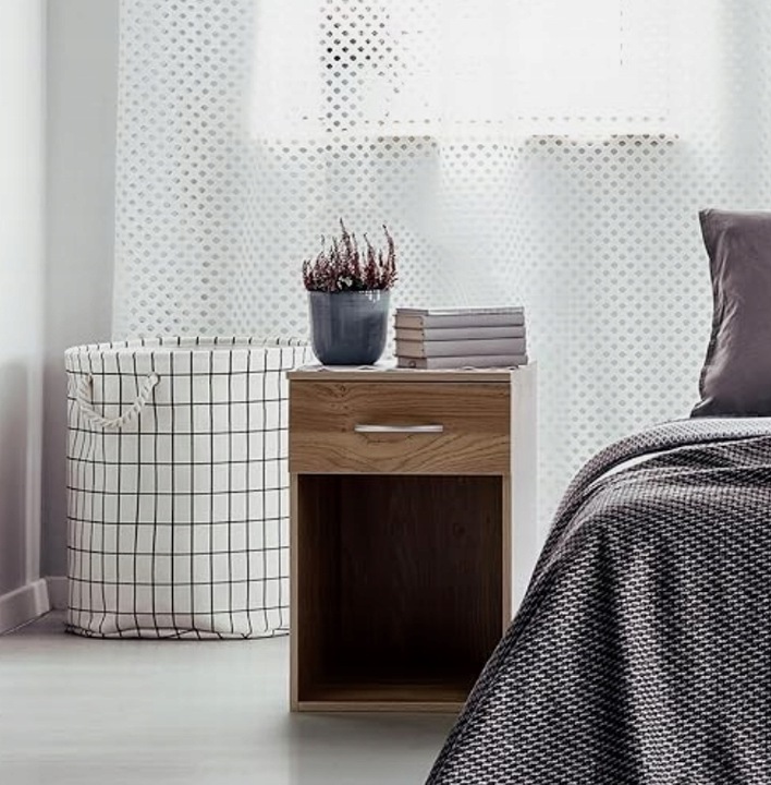 SZAFKA NOCNA STOLIK NOCNY jedna SZUFLADA 48cm SYPIALNIA SALON BIURO