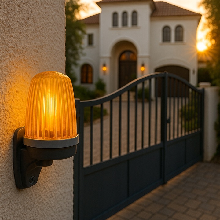 Uniwersalna Lampa sygnalizacyjna LED 12-230V do bramy KOGUT - Antena