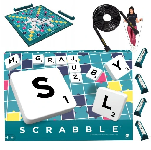 NA PREZENT GRA SCRABBLE ORIGINAL Y9616 wersja polska gra słowna + GRATIS