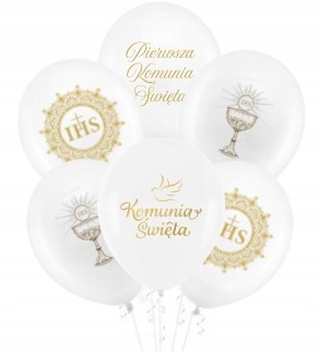 Zestaw dekoracji I KOMUNIA ŚWIĘTA dekoracje zestaw balonów Komunię