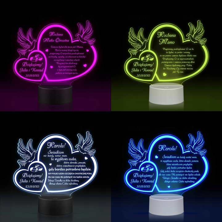 PODZIĘKOWANIA DLA RODZICÓW Świadków PREZENT na ŚLUB WESELE z TWOIM GRAWERem