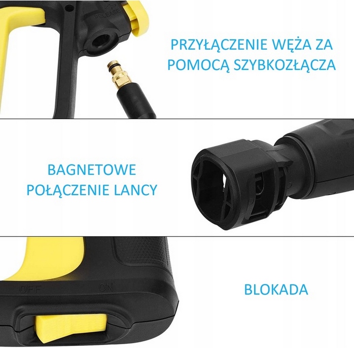 Pistolet ciśnieniowy do myjki Karcher K2-K7 – Mocny, Wytrzymały
