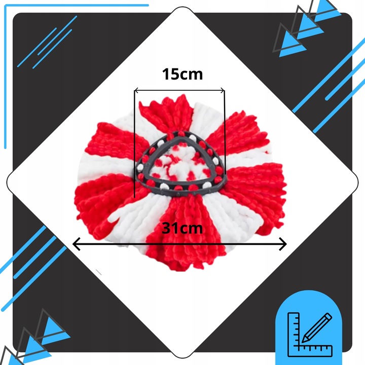12x WKŁAD DO MOPA OBROTOWEGO MOP ZAMIENNIK VILEDA TURBO WKŁAD MEGA