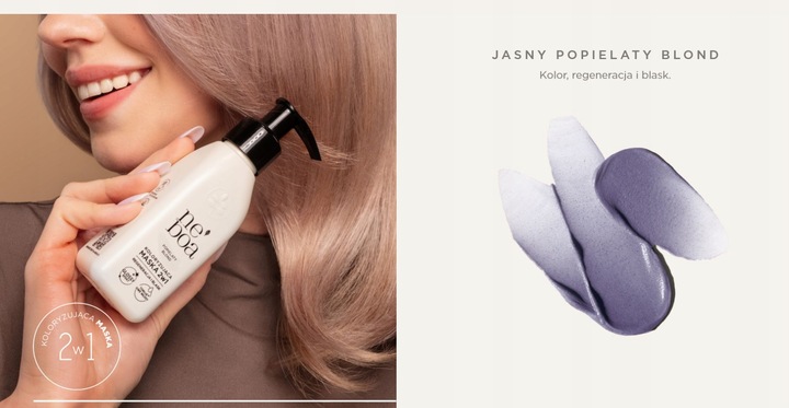 Neboa maska koloryzującą 2w1 Jasny Popielaty Blond 100 ml TONER DO