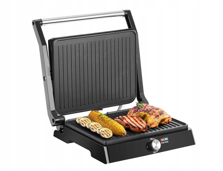 Grill elektryczny opiekacz rozkładany REGULACJA TEMPERATURY DUŻA MOC