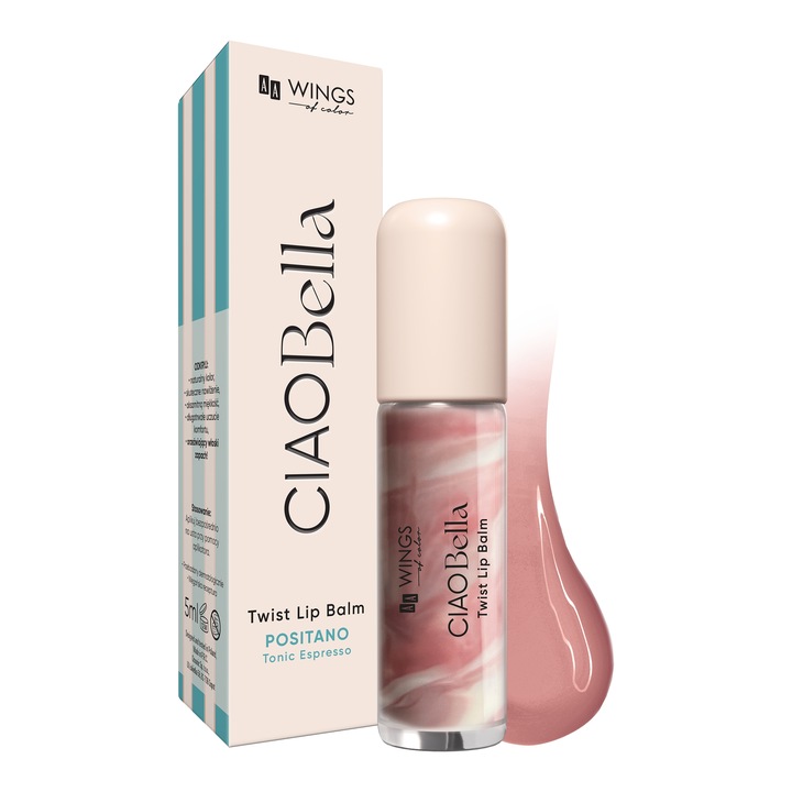 AA Wings Of Color Ciao Bella Twist Lip Balm 03 Cherry Ice Swirl 5 ml