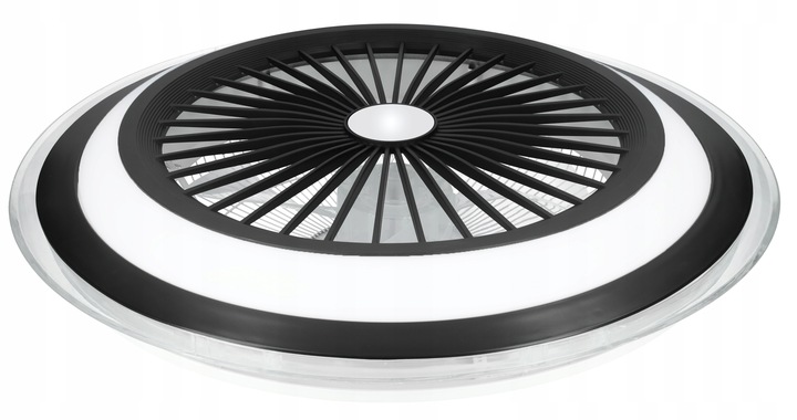 WENTYLATOR SUFITOWY WIATRAK PLAFON LAMPA LED 52 CM DUŻY APLIKACJA