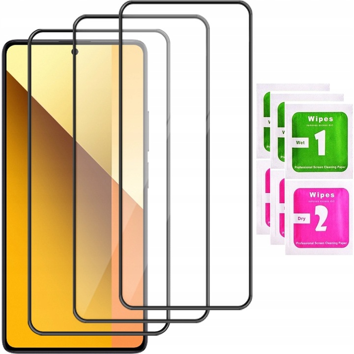 3x SZKŁO HARTOWANE 5D NA CAŁY EKRAN DO XIAOMI REDMI NOTE 13 5G SZYBKA 9H