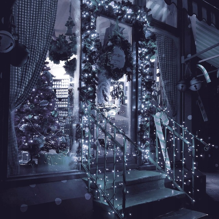 LAMPKI CHOINKOWE 300LED 20m zewnętrzne GRUBE stałe światło ZIMNE BIAŁE